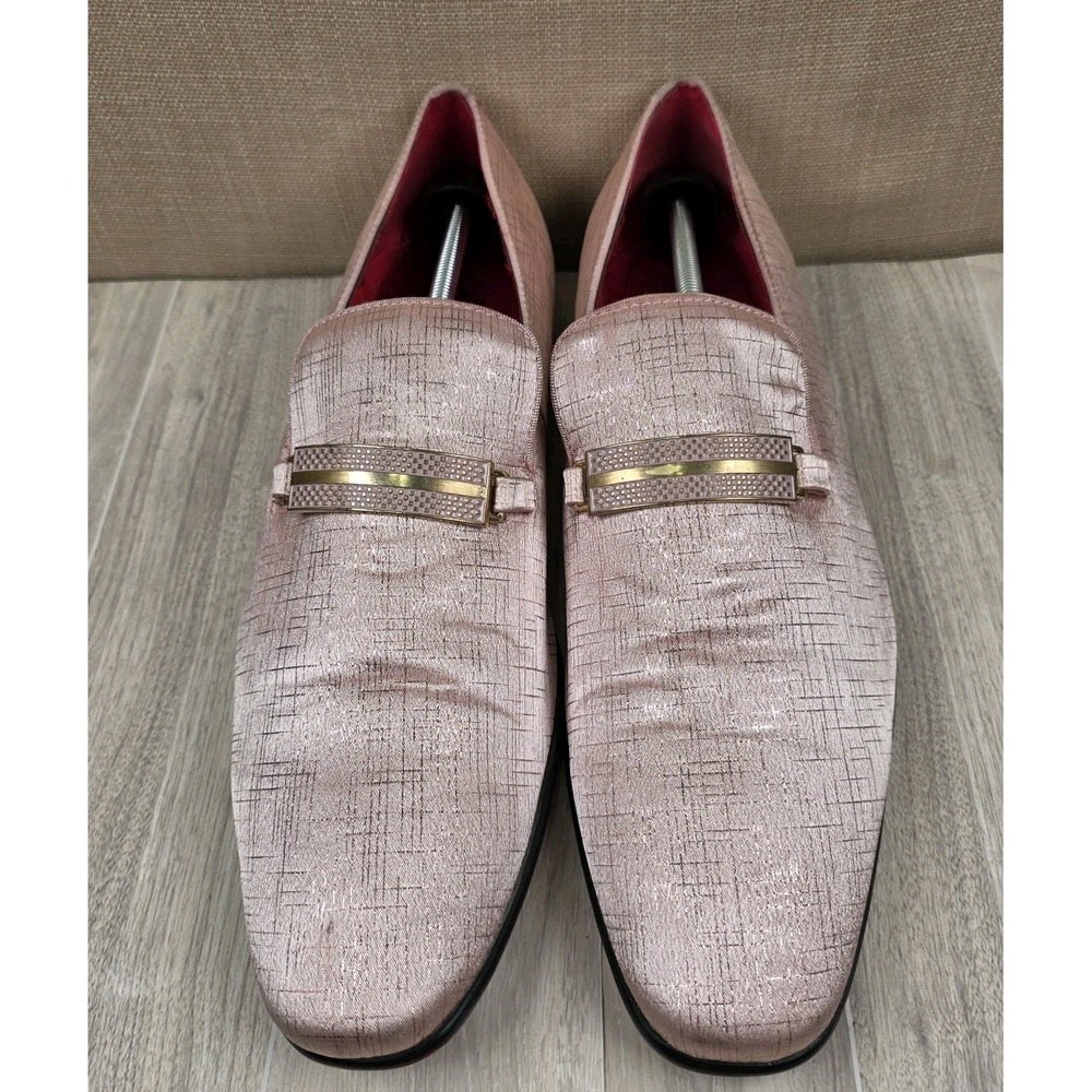 AM After Midnight Salmon Pink Slip On Dress Shoes Men's Size 13M Prom Dance